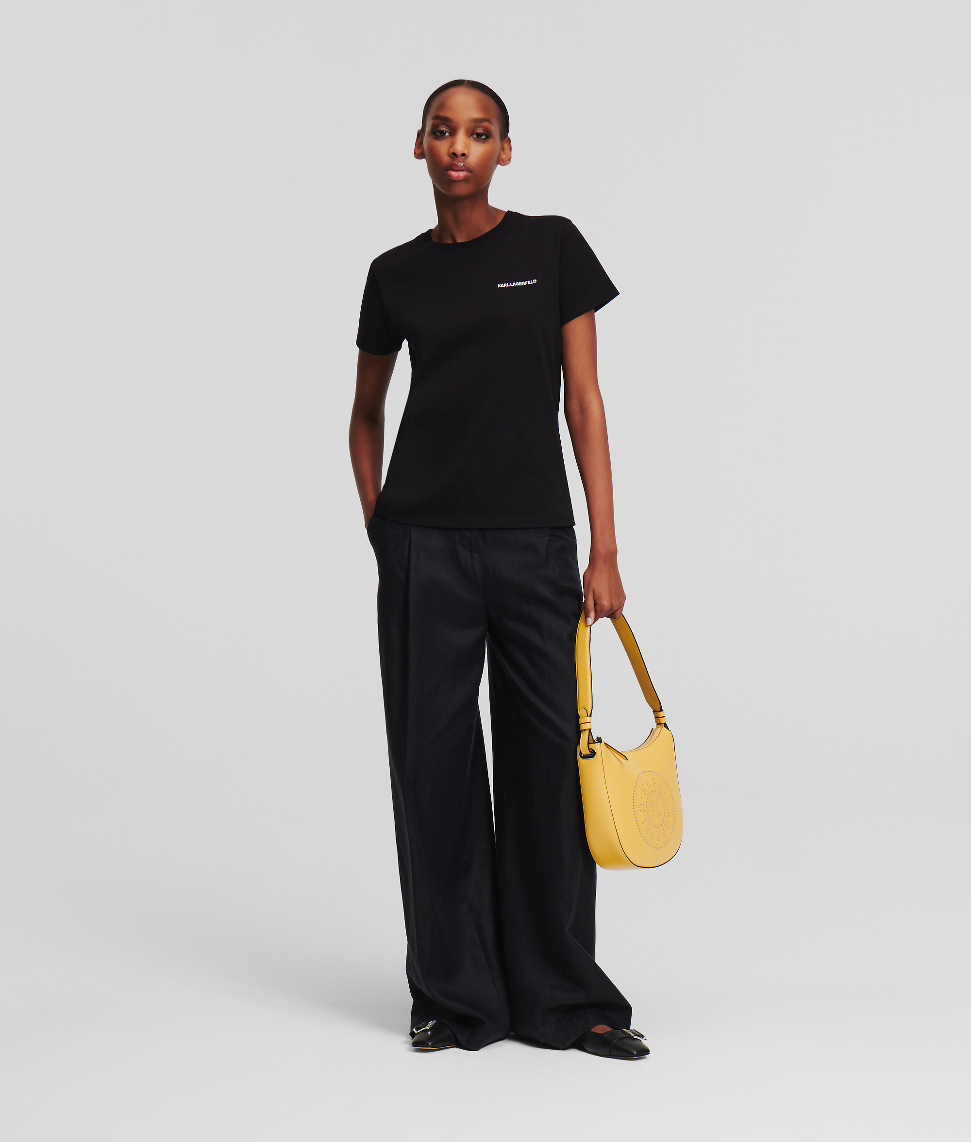 Karl Lagerfeld Logo T-shirt In Black
