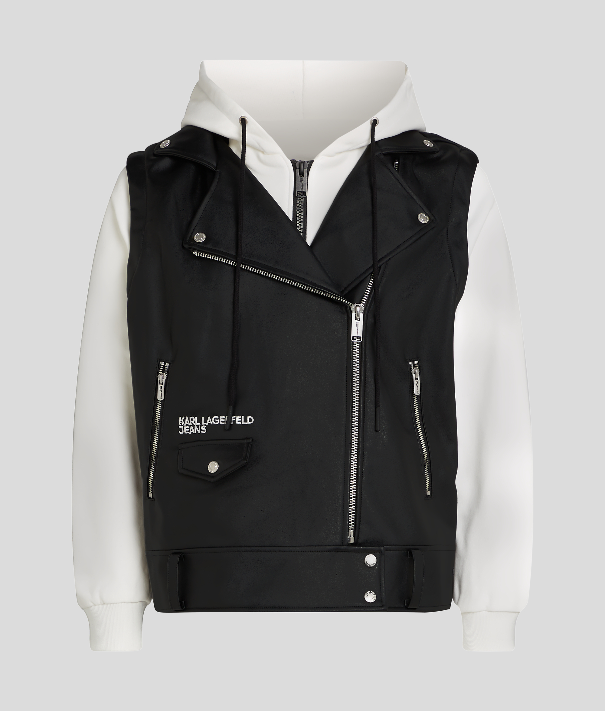 Karl Lagerfeld Biker Jacket In Black