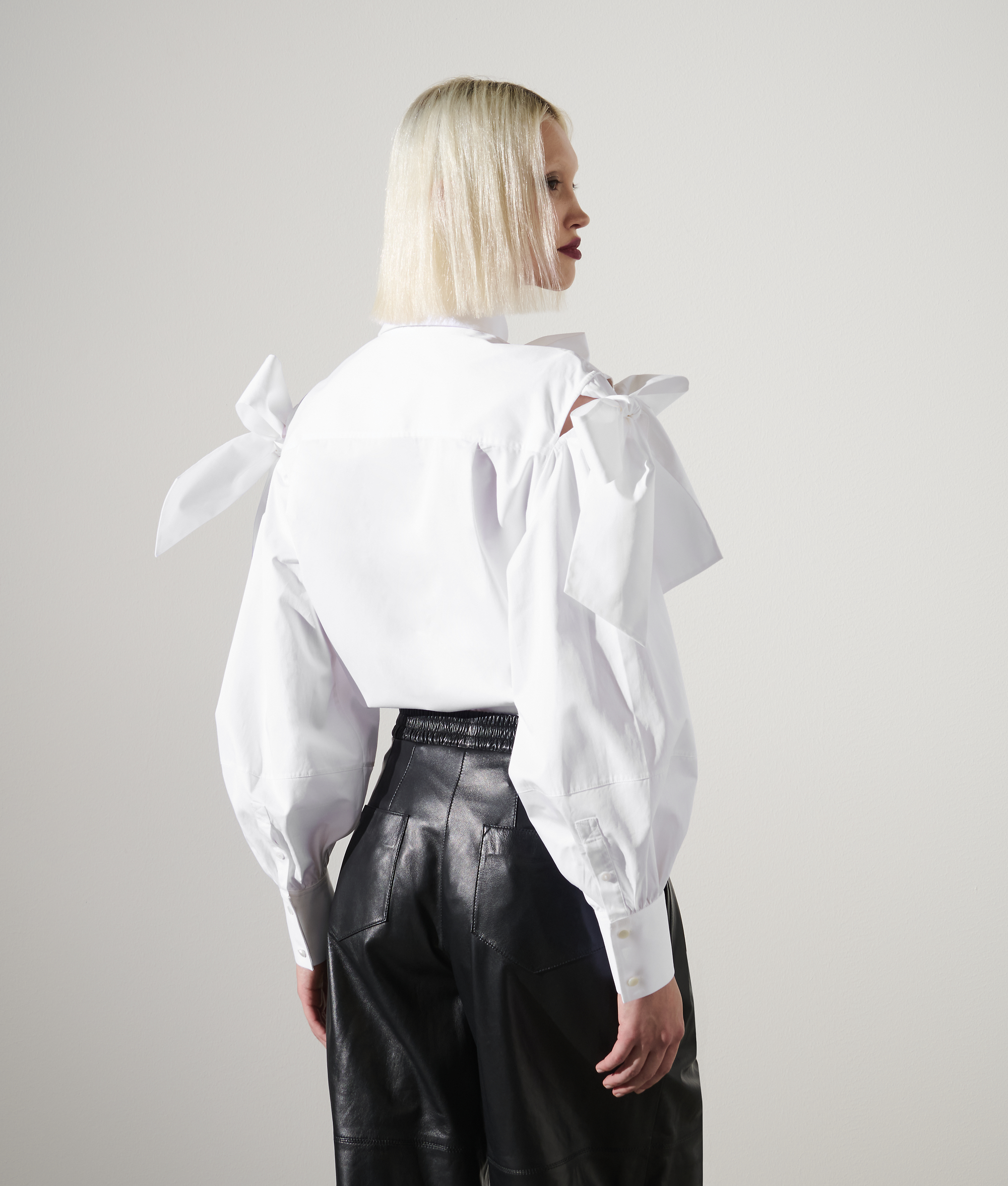 Karl Lagerfeld Karl Studio Bow Detail Shirt In White
