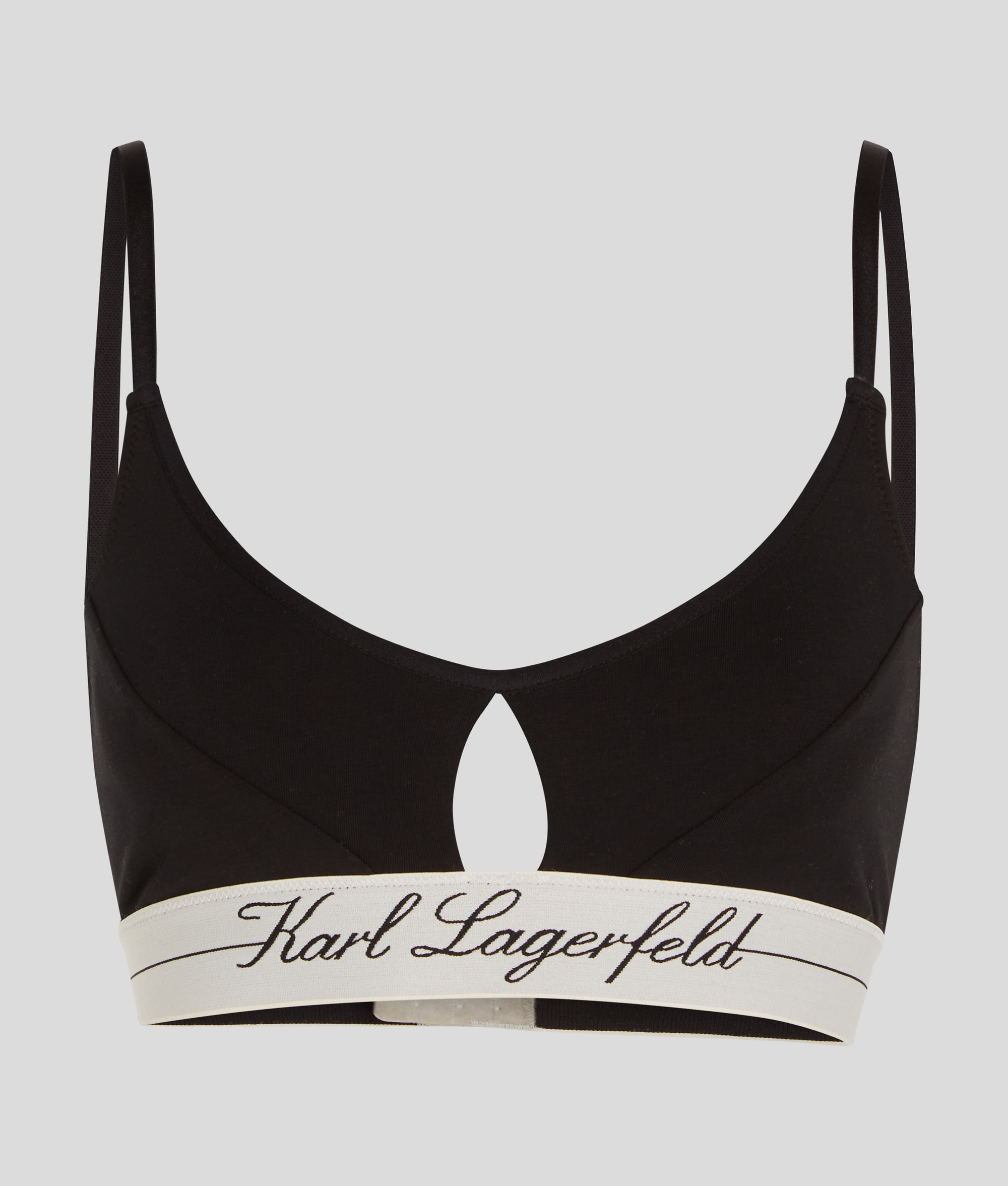 Karl Lagerfeld Hotel Karl Peephole Bra In Black