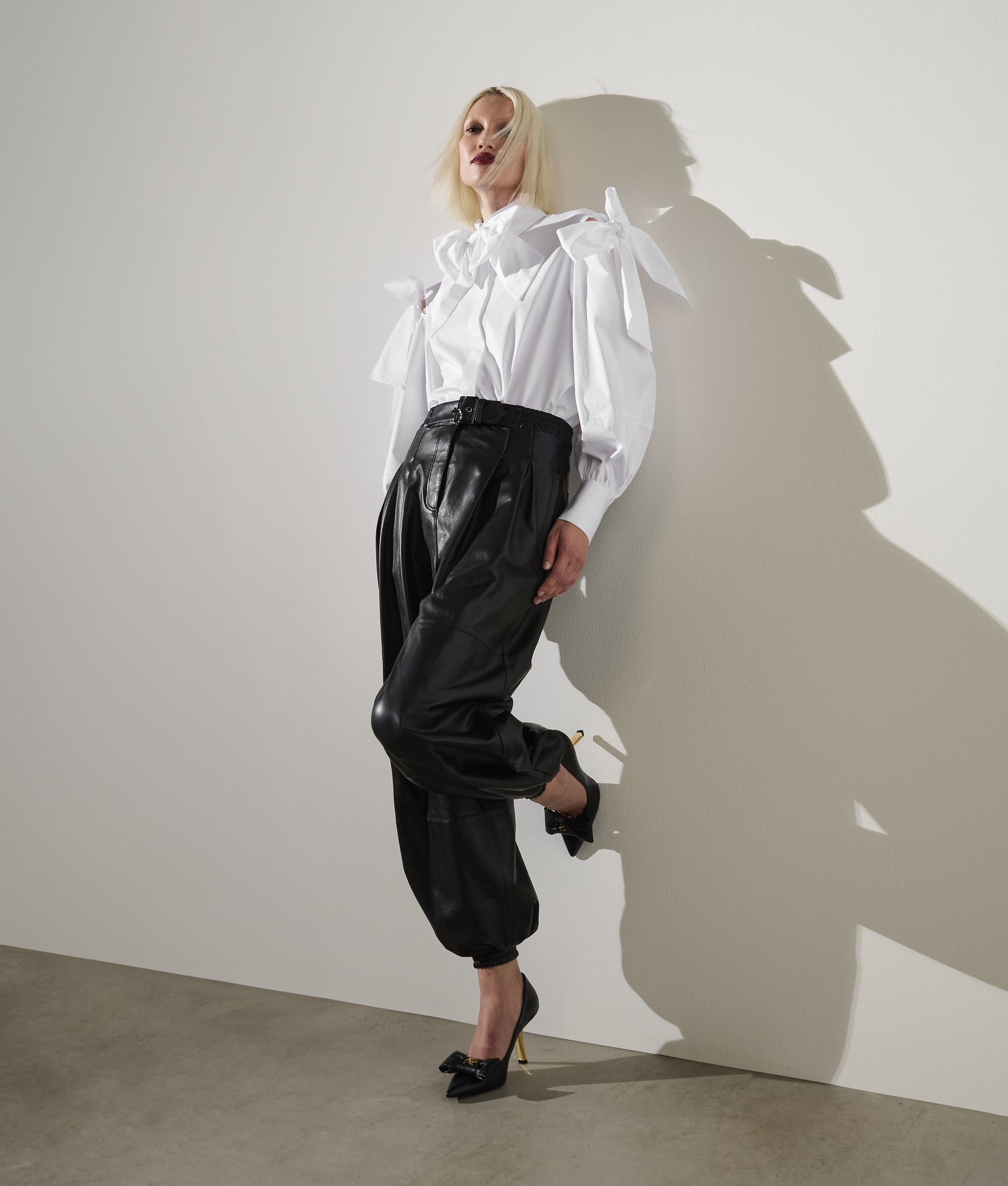 Karl Lagerfeld Karl Studio Bow Detail Shirt In White