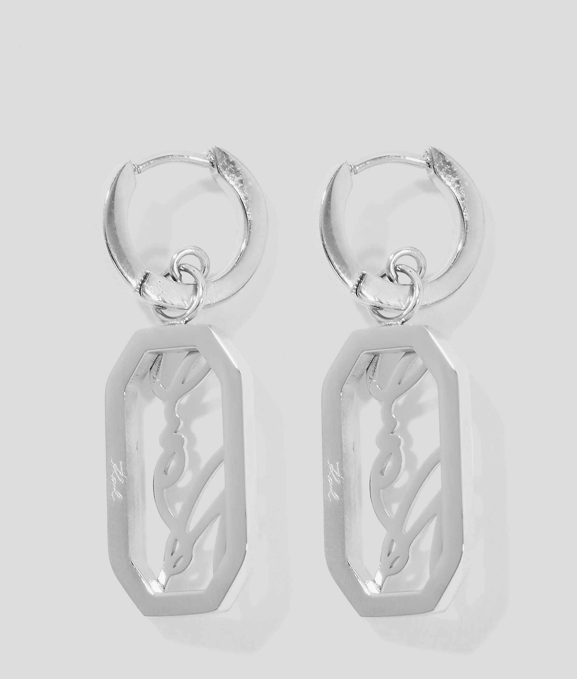Karl Lagerfeld Karl Signature Pavé Drop Earrings