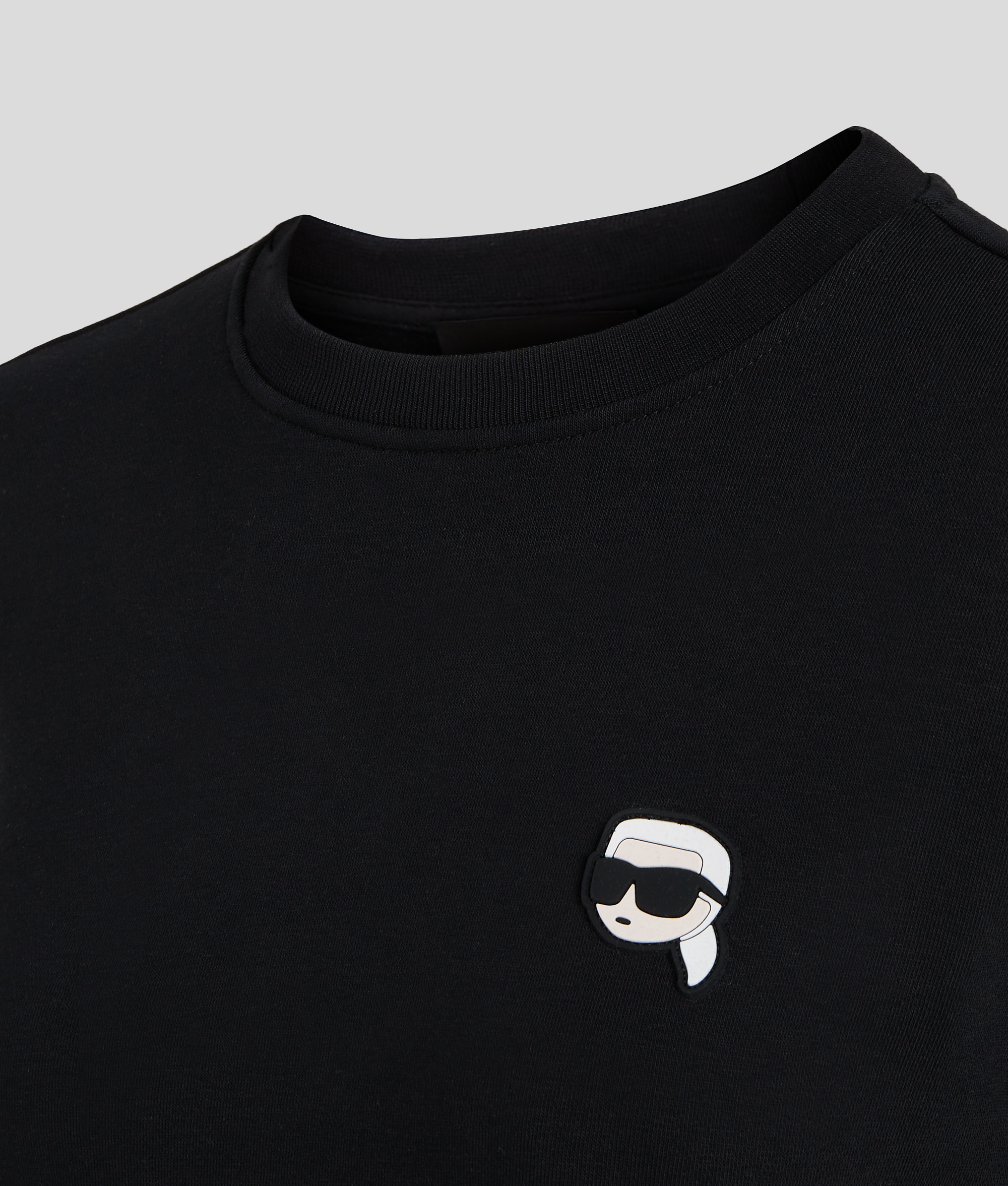 Karl Lagerfeld Ikon Patch Sweatshirt In Black