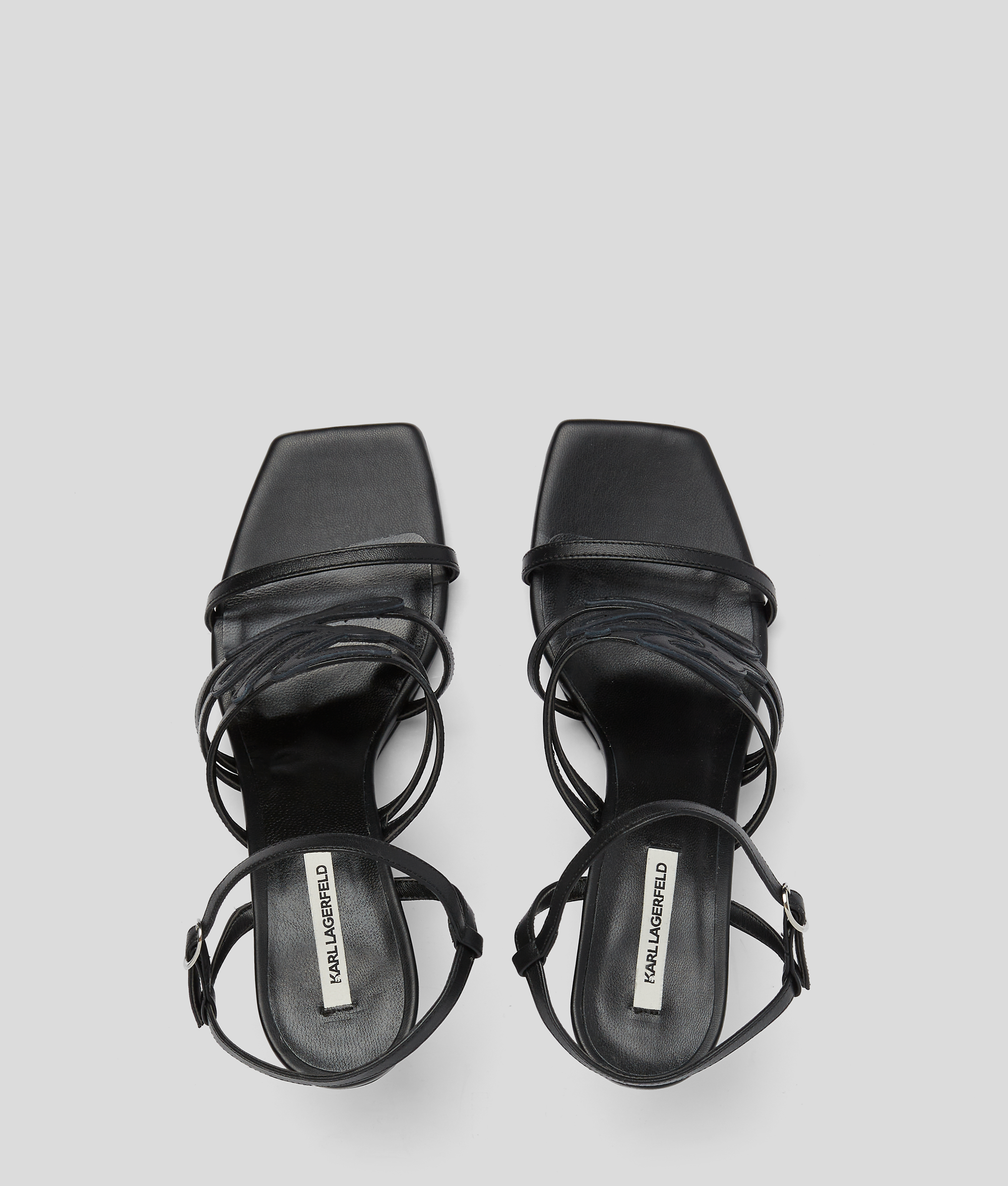 Karl Lagerfeld Rialto 80mm Leather Sandals