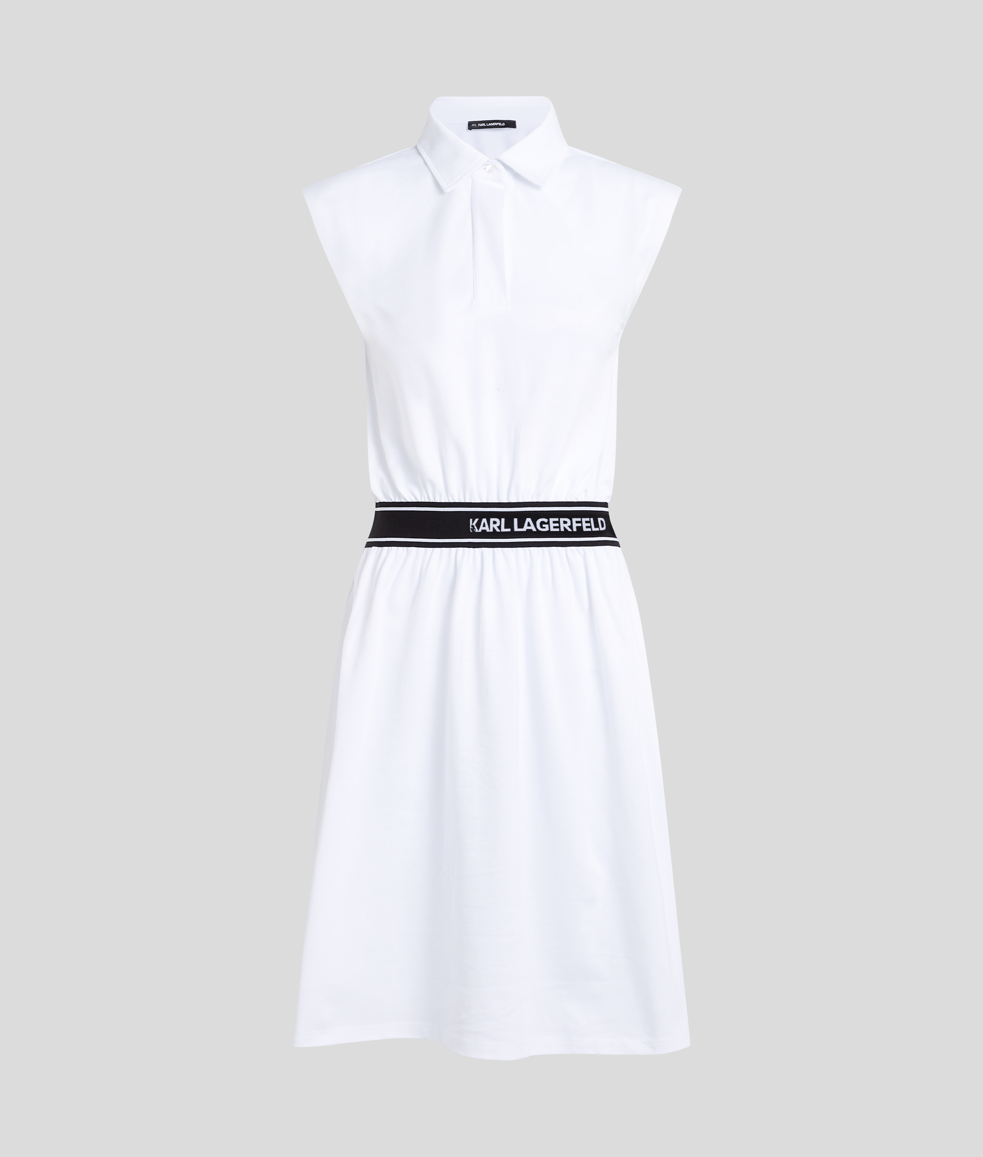 Karl Lagerfeld Polo Dress In White