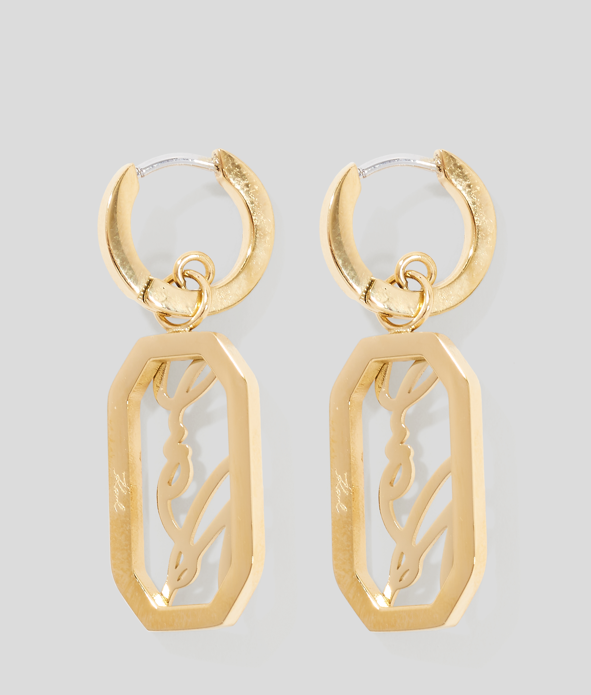 Karl Lagerfeld Karl Signature Pavé Drop Earrings