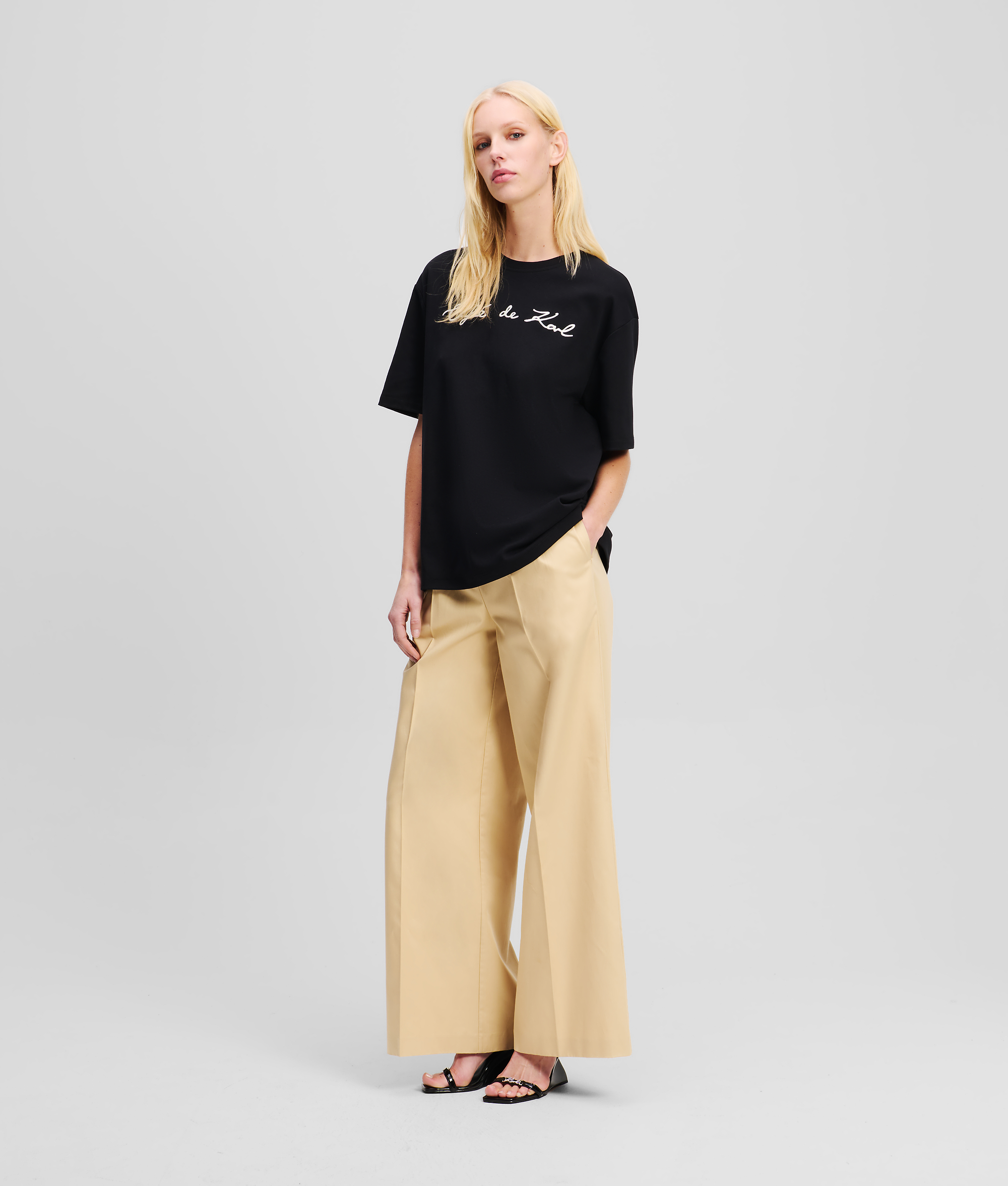Karl Lagerfeld Kl X Jorge Parra Oversized T-shirt In Black