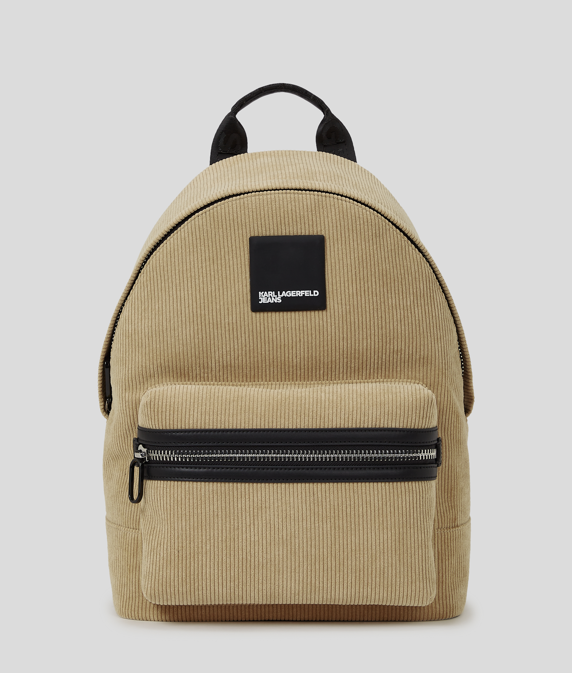 KL Jeans, Klj Corduroy Box Logo Backpack, Man, Irish Cream, Size: One size