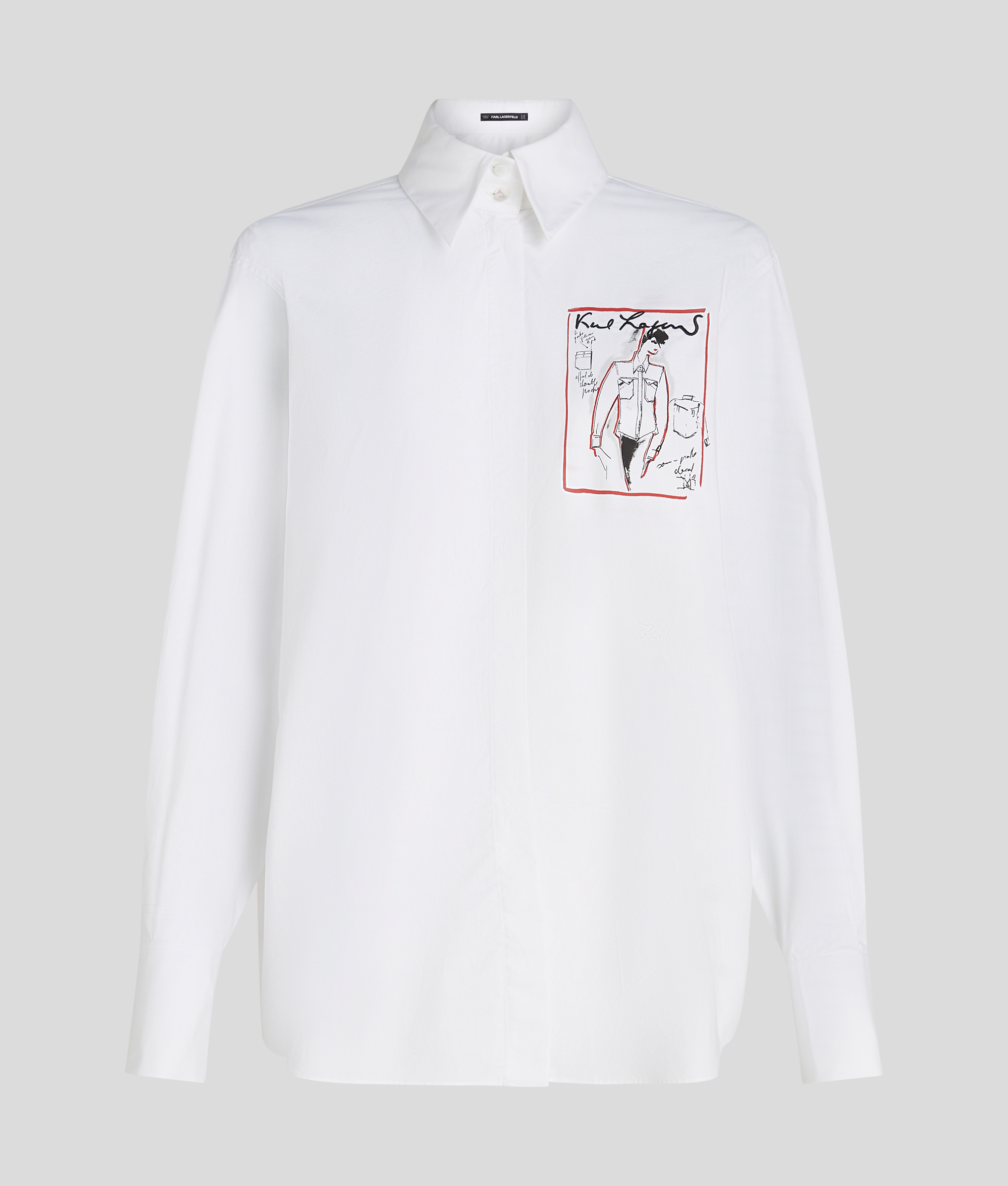 Karl Lagerfeld Karl Series Poplin Shirt In White