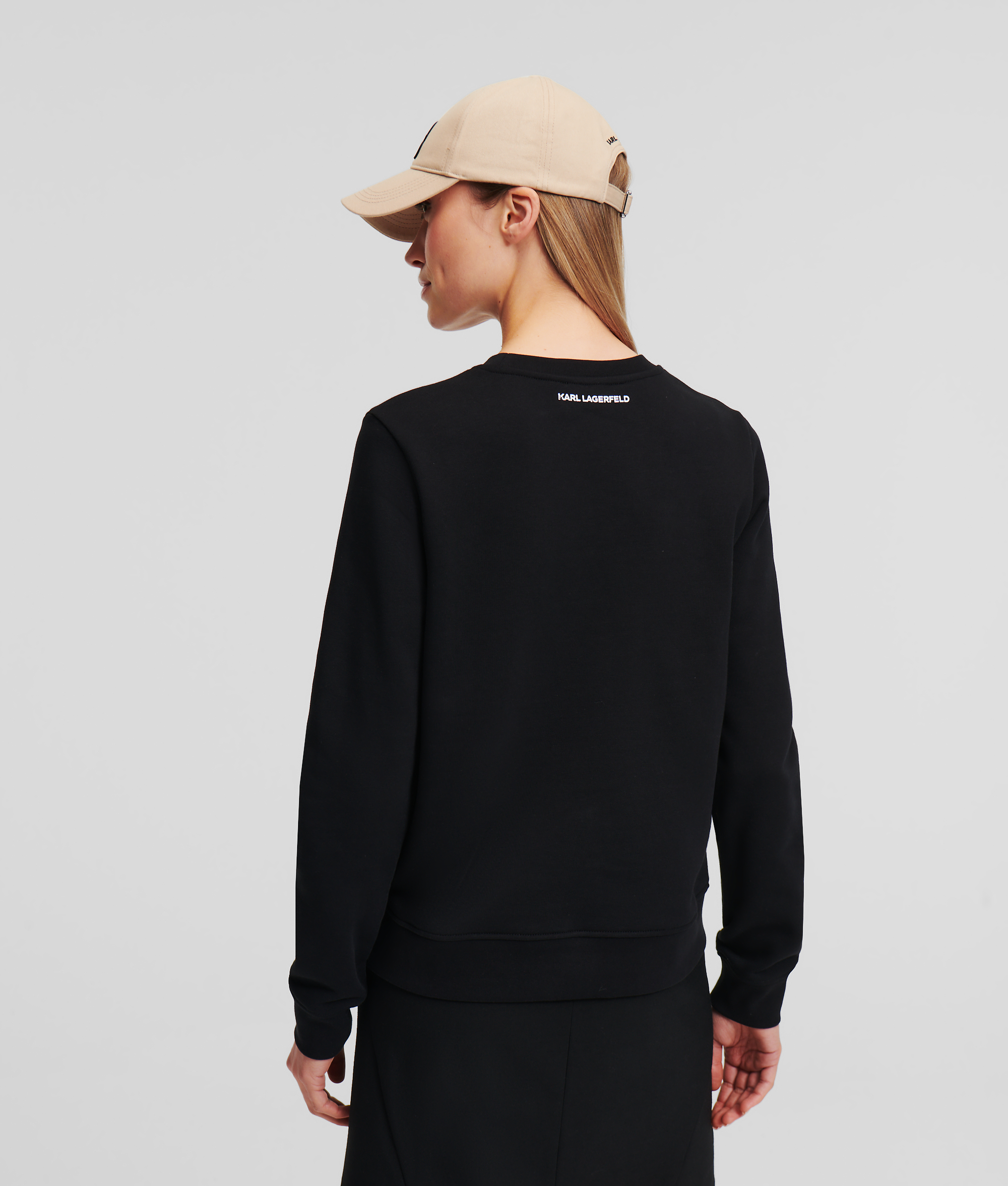 Karl Lagerfeld Ikon Patch Sweatshirt In Black