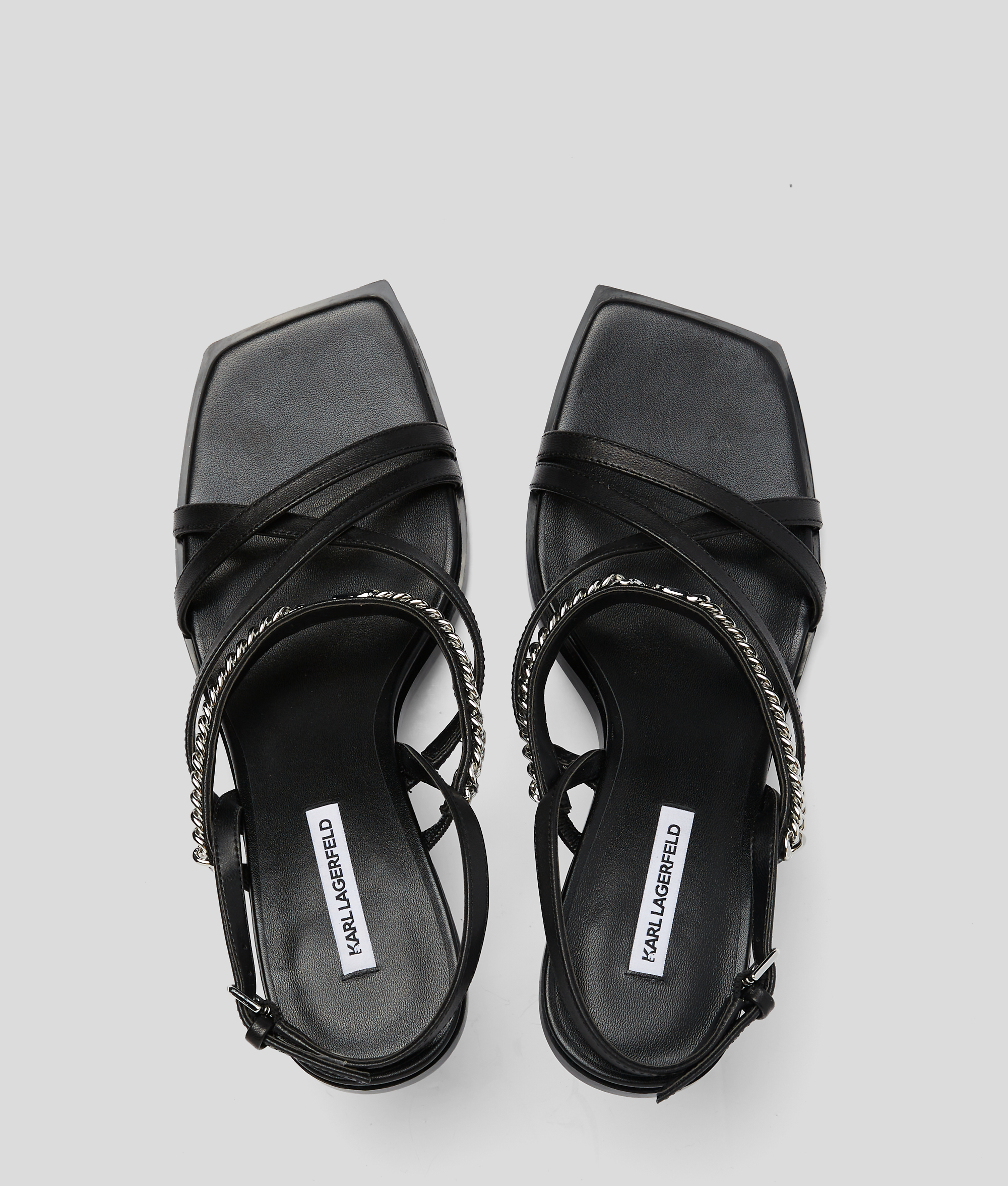 Karl Lagerfeld Karmel Signia Chain Strap Heeled Sandals