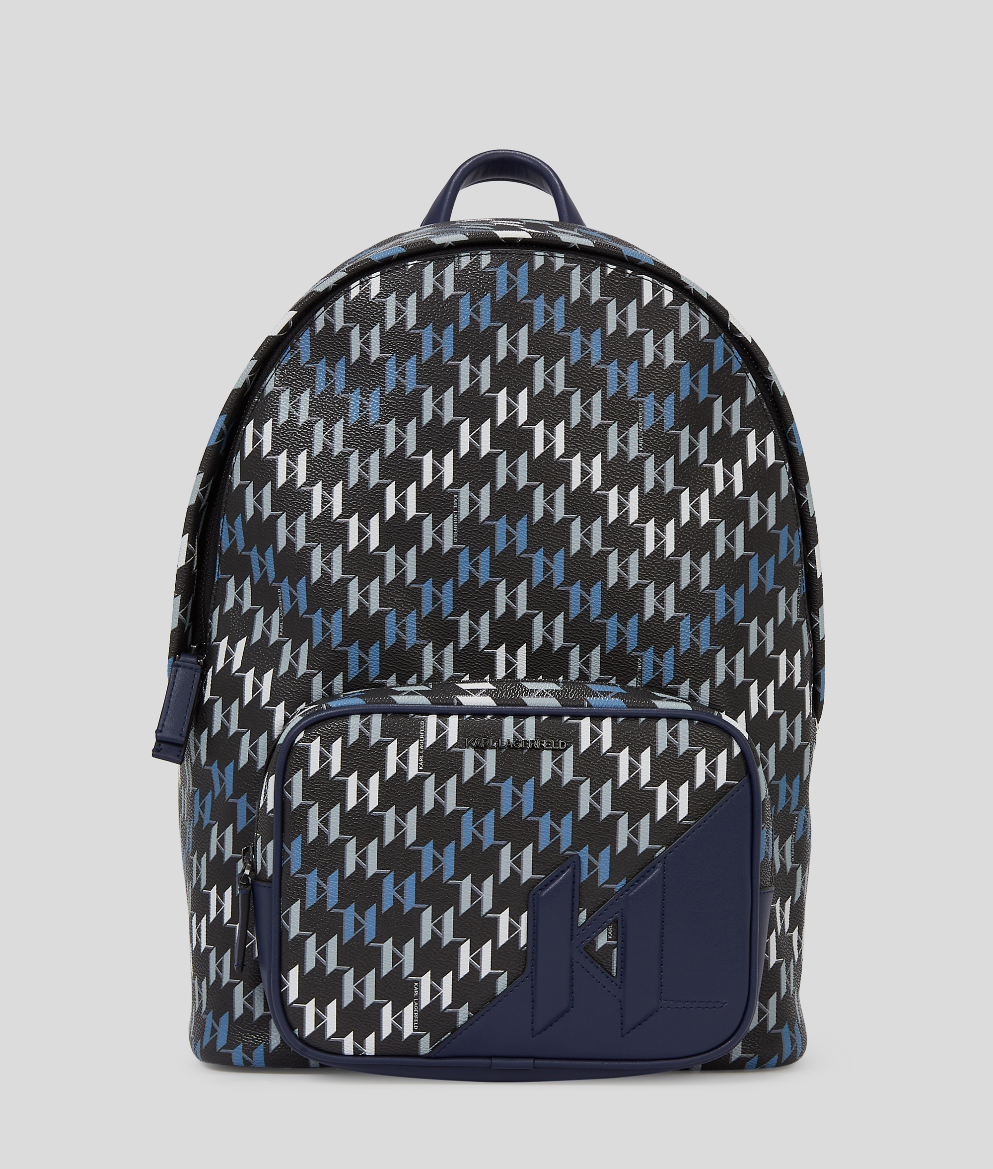Karl Lagerfeld, K/monogram Backpack, Man, Blue, Size: One size