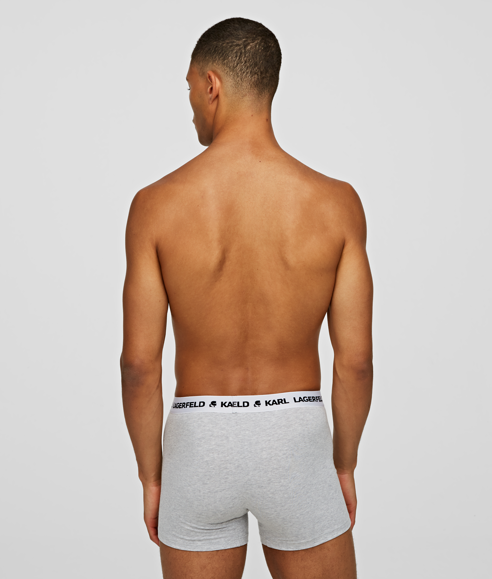 Karl Lagerfeld Three-pack Organic-cotton Boxer Briefs In Multi