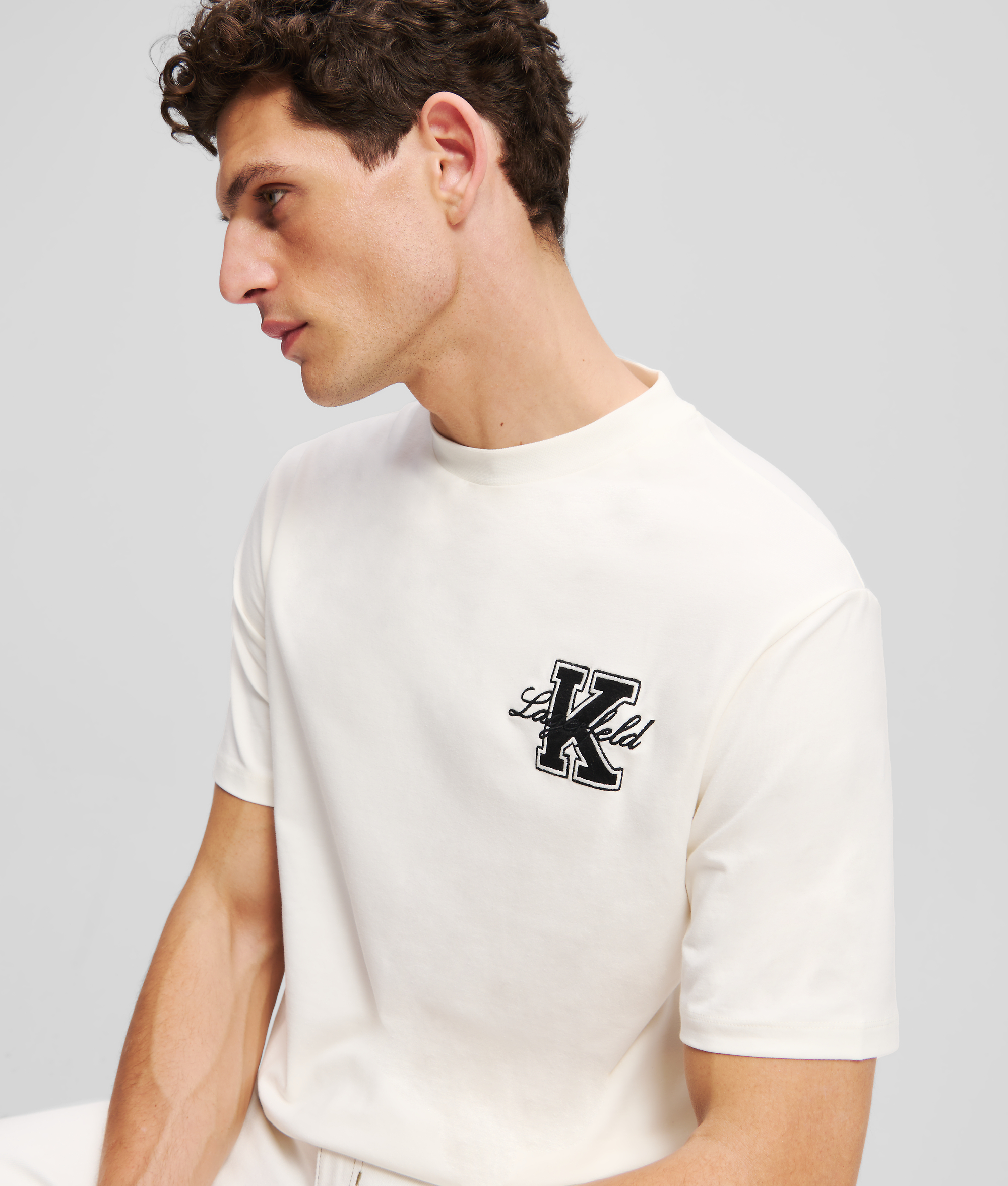 Karl Lagerfeld K-initial T-shirt In White