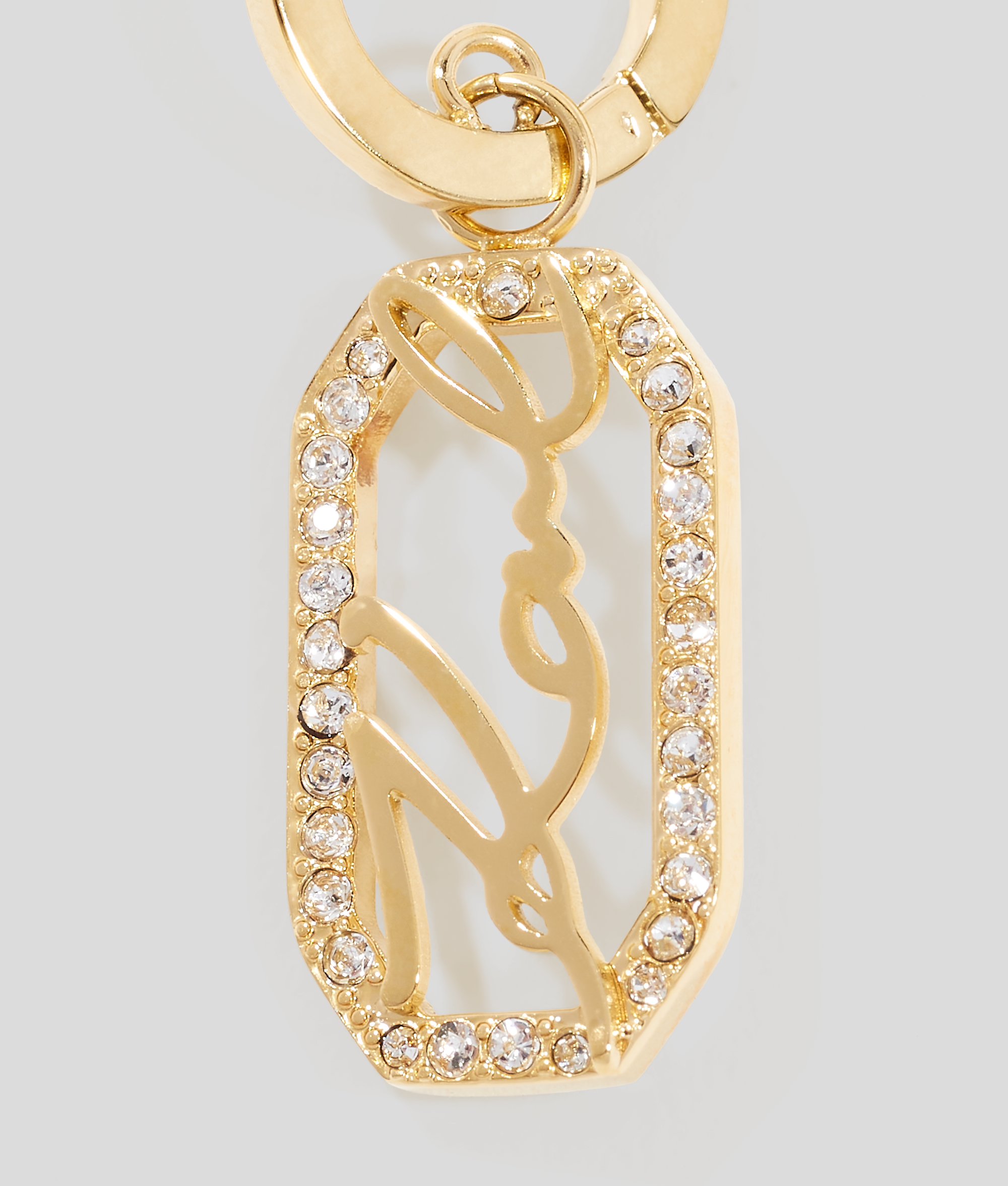 Karl Lagerfeld Karl Signature Pavé Drop Earrings