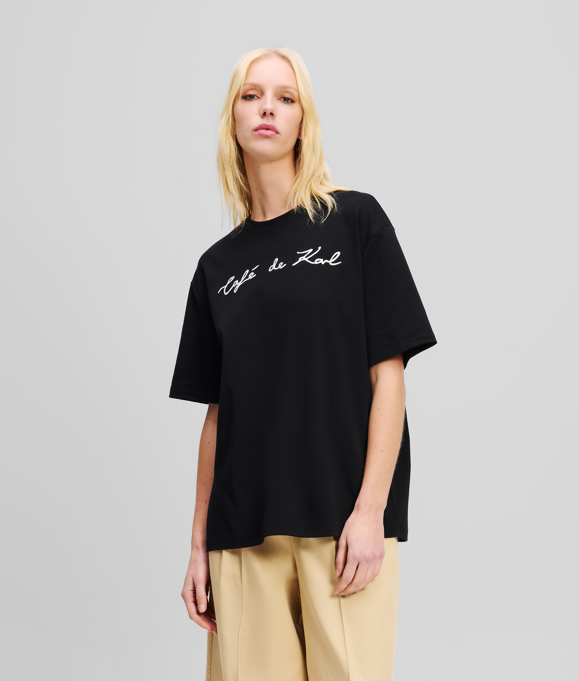 Karl Lagerfeld Kl X Jorge Parra Oversized T-shirt In Black