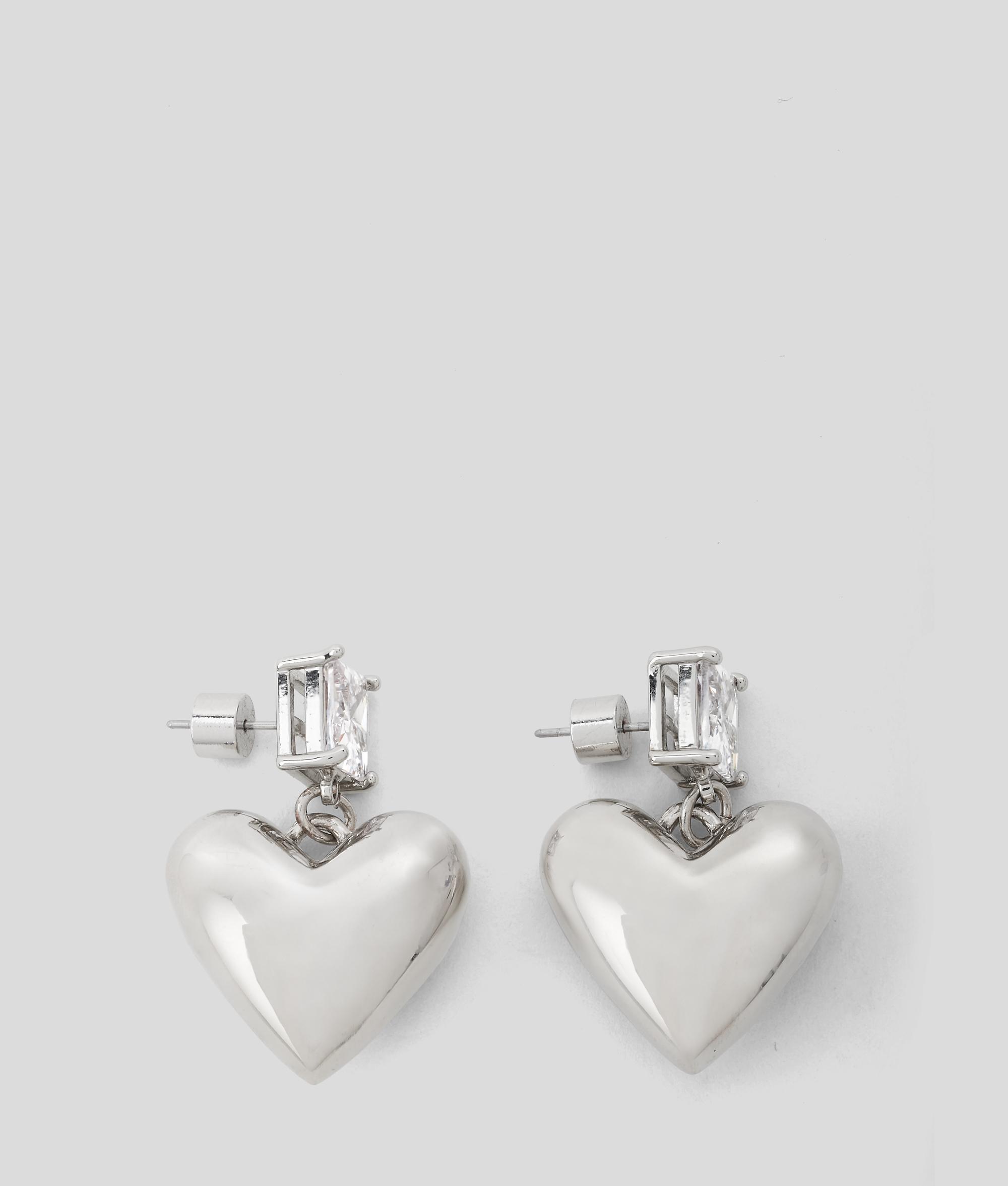 Karl Lagerfeld K/rock Heart Earrings