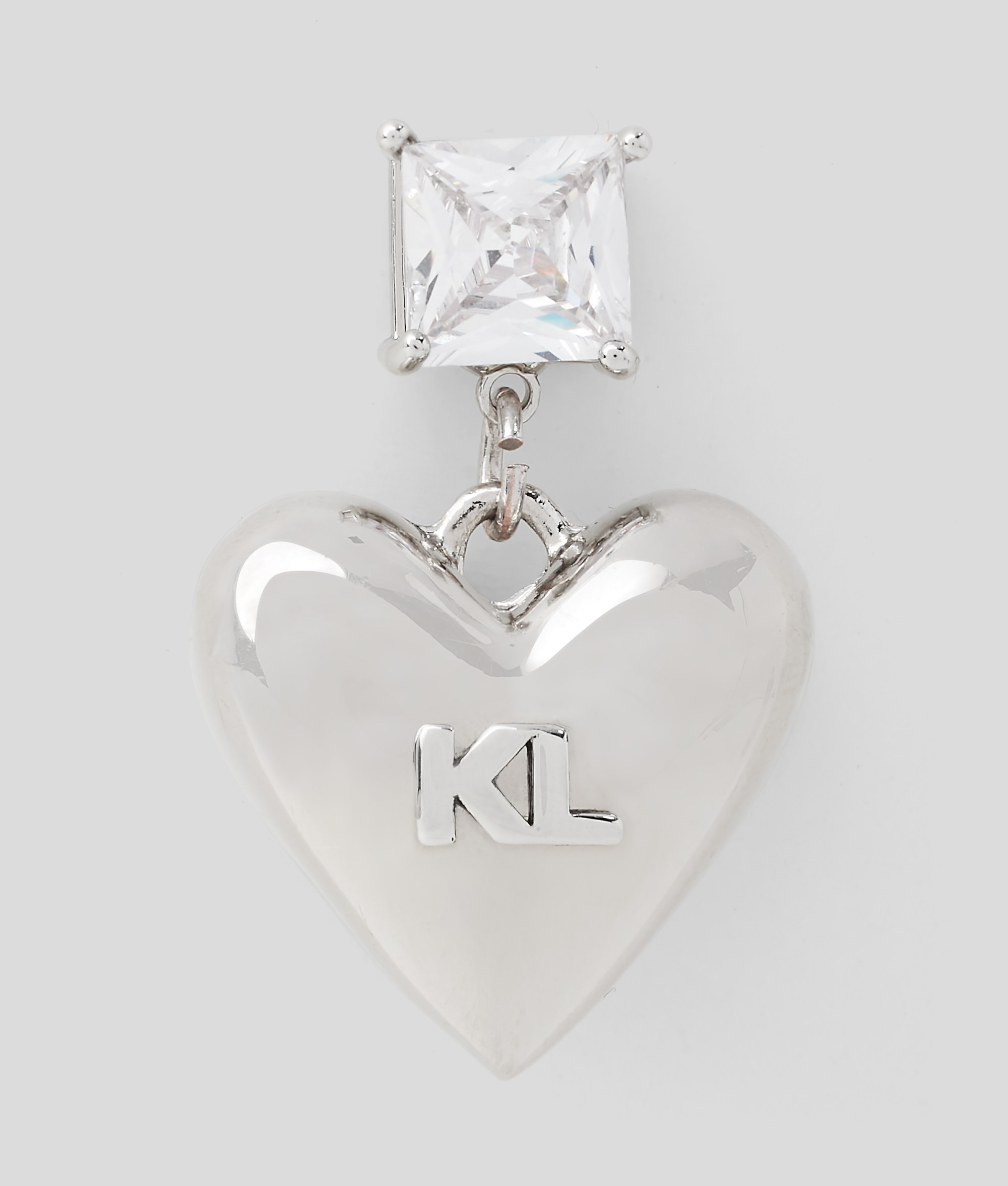 Karl Lagerfeld K/rock Heart Earrings