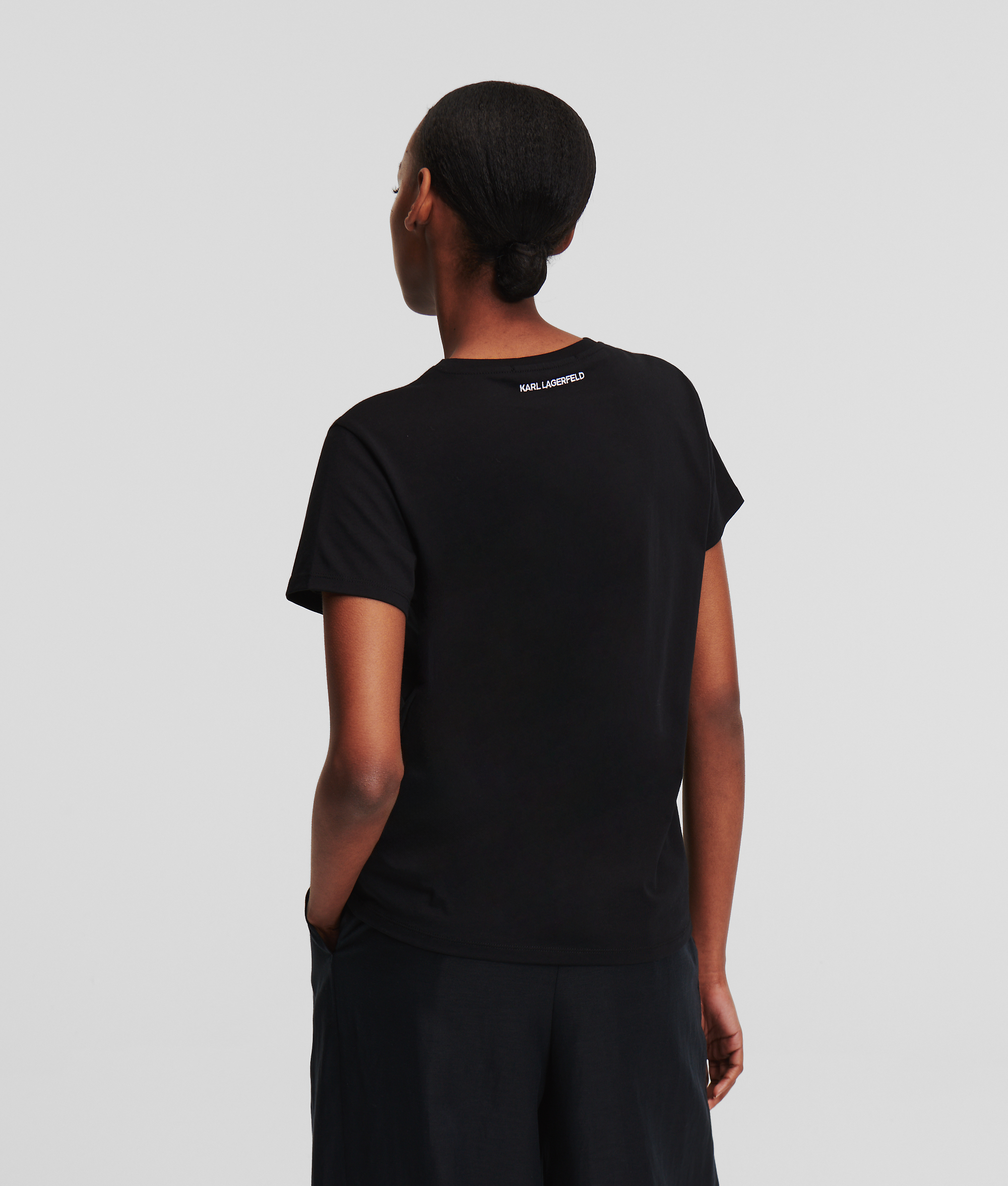 Karl Lagerfeld Logo T-shirt In Black